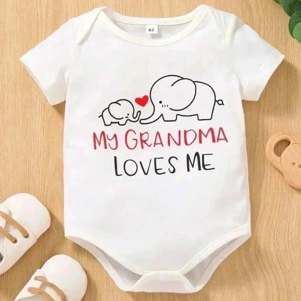 Grandma baby onesie printed cute baby outfit 3-6 month old child boy girl unisex